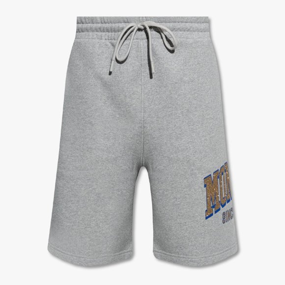 NWT Moncler Men's Terry Champagne Logo Sweat Shorts - Picture 3 of 7